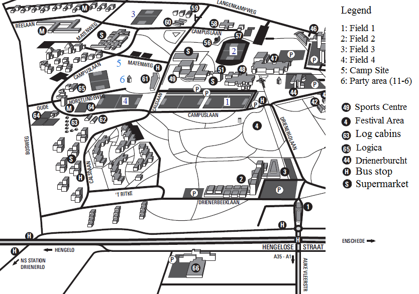 Map of the university